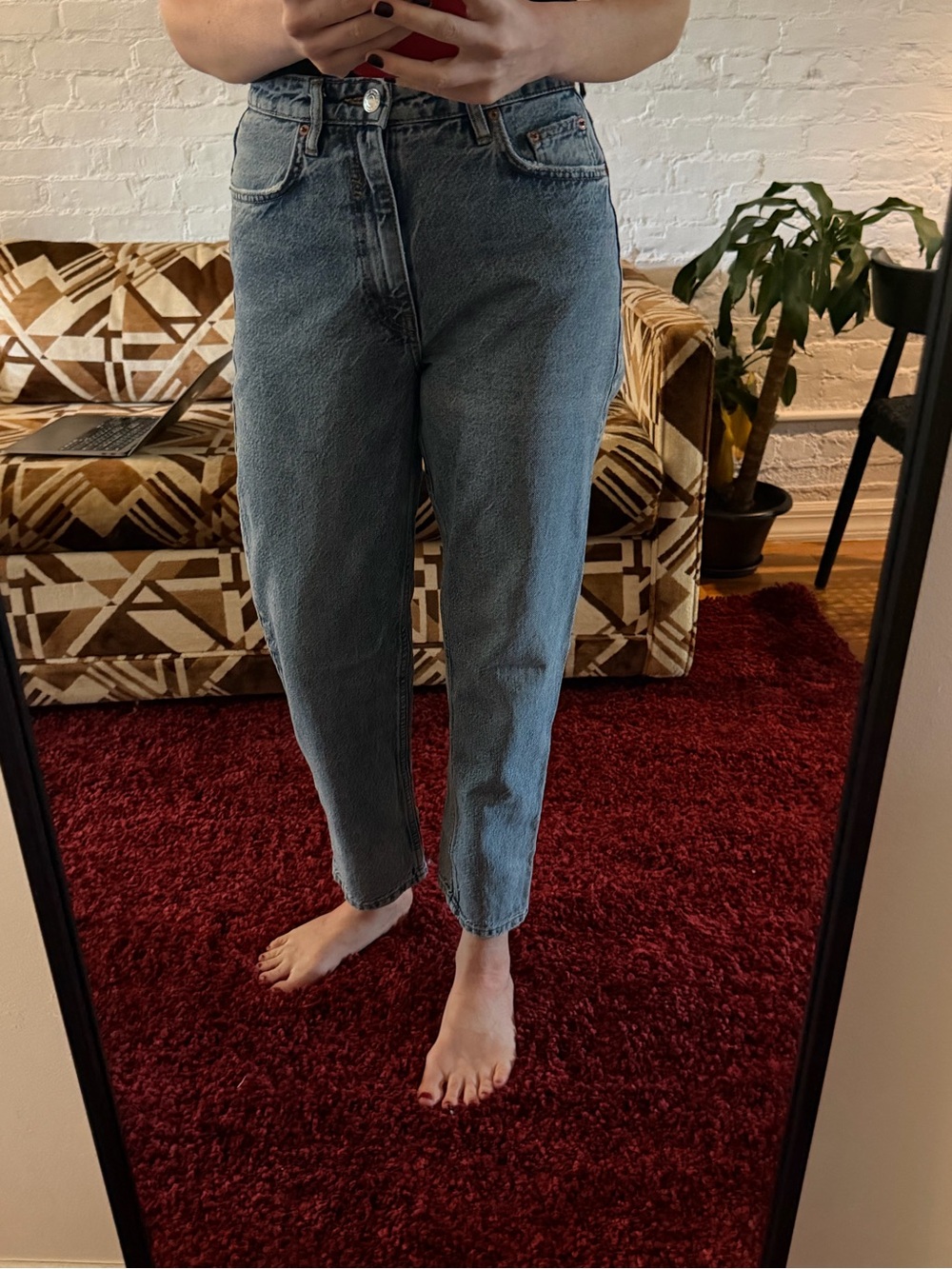 Zara Classic High-Waist Blue Denim Jeans for Women